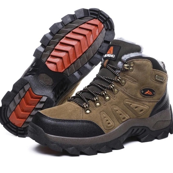 Men Hiking Shoes Winter Snow Shoes Trekking Boots Cotton Thermal Boots main image 6
